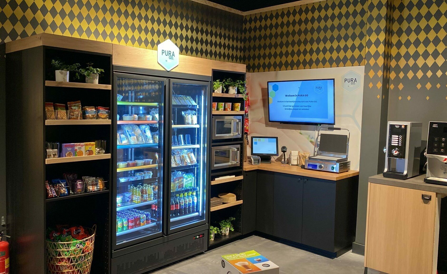 Mini markt in showroom van Tienen koffie in Zeeland